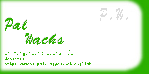 pal wachs business card